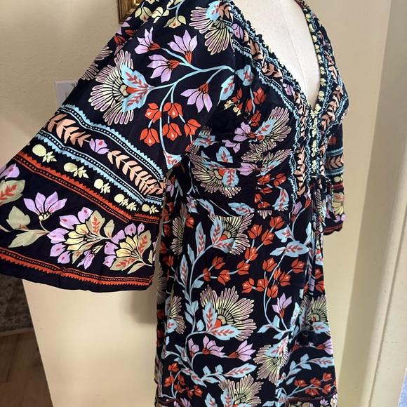 FARM Rio Black Floral Mini Dress - Picture 7 of 12